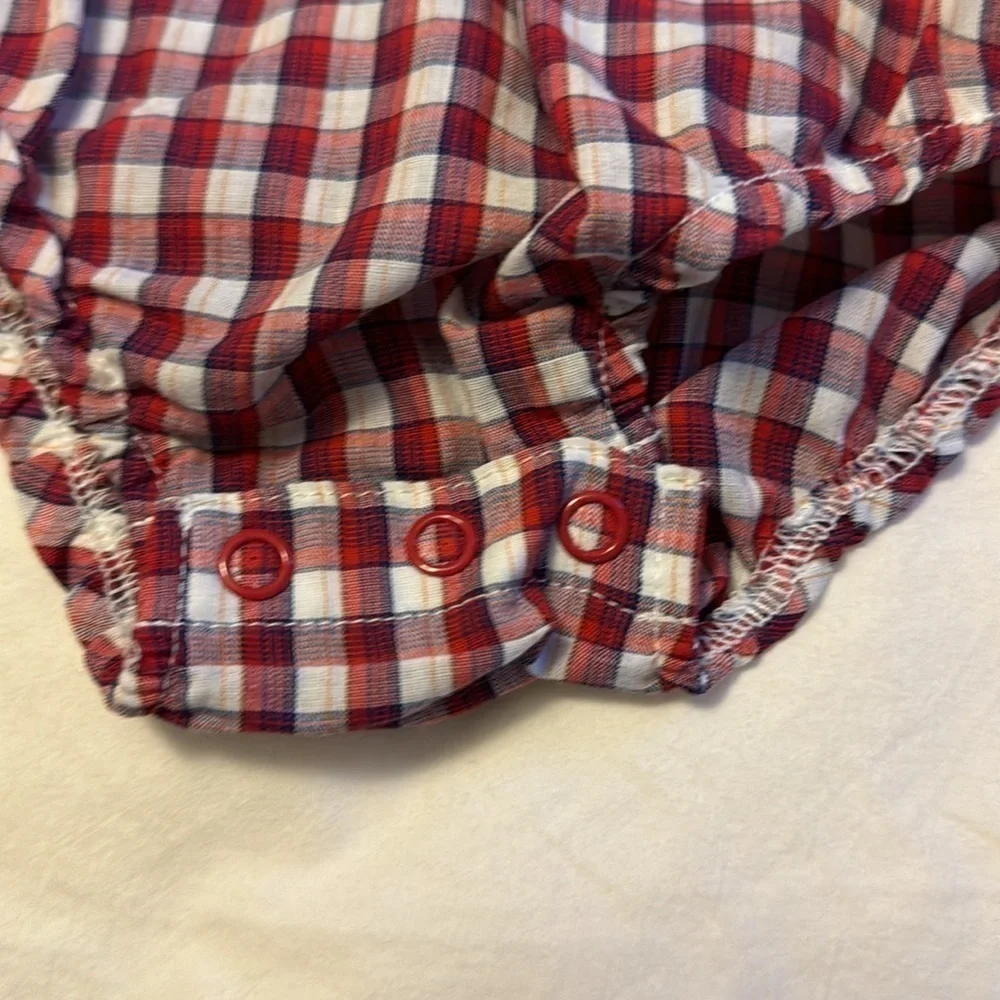 Wrangler western plaid shirt (onesie) size 12 months